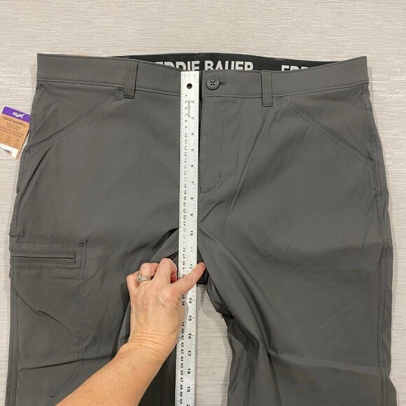 Eddie Bauer Fleece Lined Tech Pants Mens 40 x 30 Gray Water Repellent Insulated - Picture 12 of 13